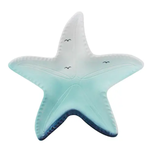 Charola diseño estrella azul con blanco de 40x40x5cm