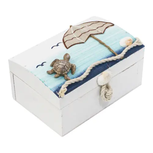 Caja de madera diseño marino de 20×3.5x10cm