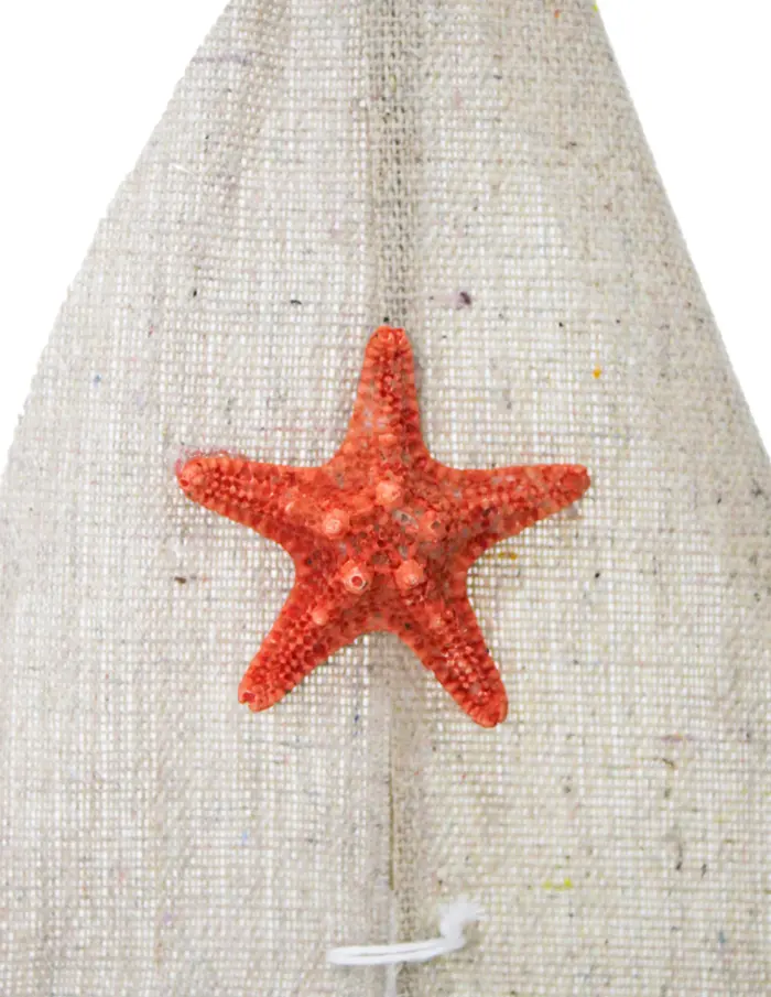Velero de madera azul con estrella de 16.5x2.5x25cm - Image 4