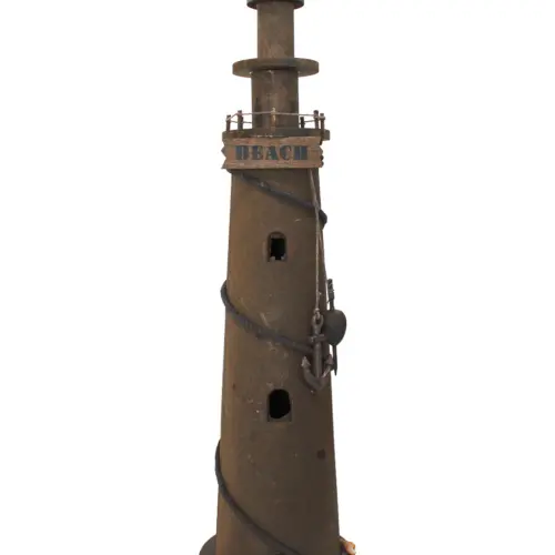 Faro de madera café de 15.5×15.5x60cm