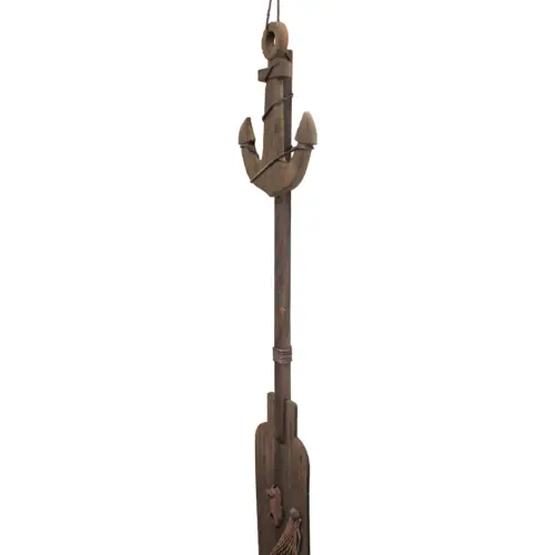 Remo de madera decorativo con mando de ancla de 25X4.5X120