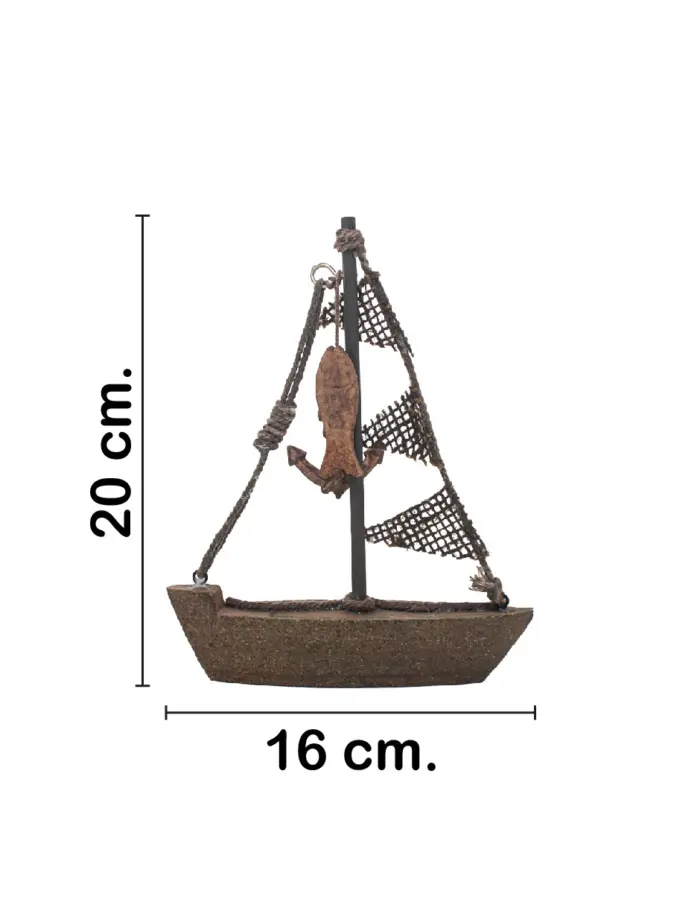 Bote de madera café de 16x4x20cm - Image 2