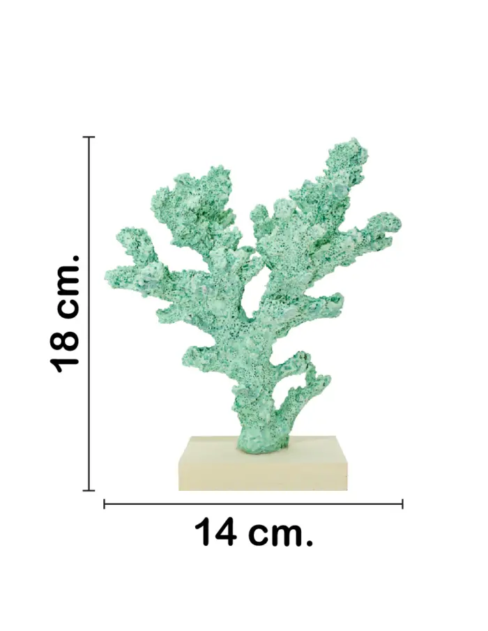 Coral verde en base de 14x13x18cm - Image 2