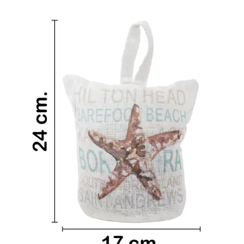 Soporte para puerta estampado estrella de mar de 17x11x24cm