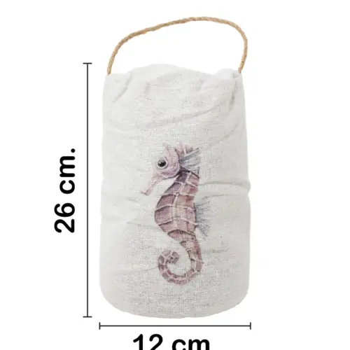 Soporte para puerta estampado caballito de mar de 12x12x26cm
