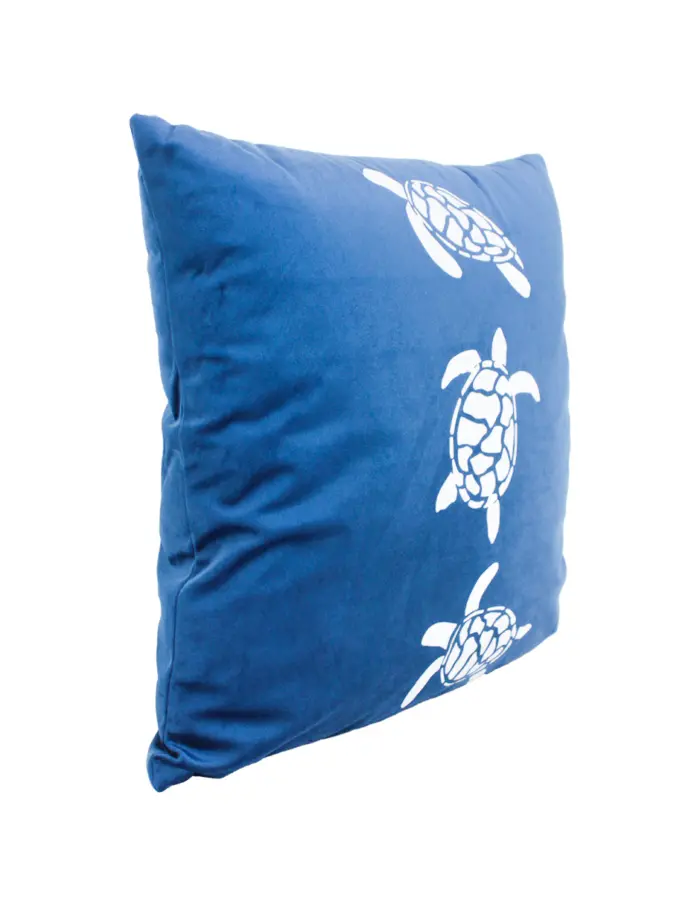 Almohada estampado tortugas azul marino de 42x10x42cm - Image 3