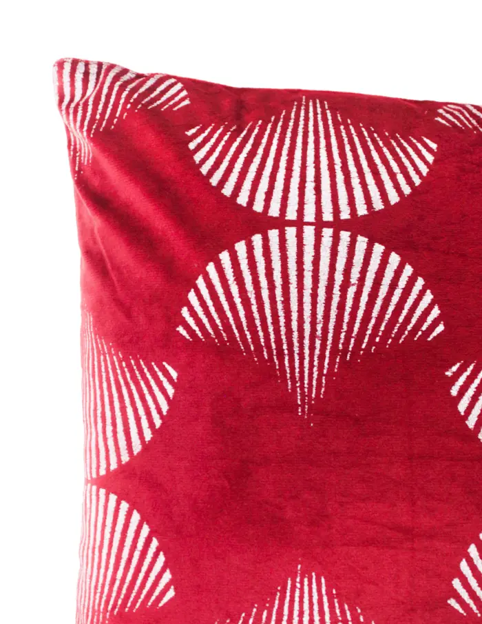 Almohada estampado conchas rojo de 42x10x42cm - Image 4