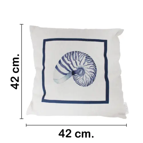 Almohada estampado caracol arena de 42x10x42cm