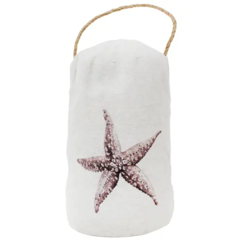Soporte para puerta estampado estrella de mar de 12x12x26cm