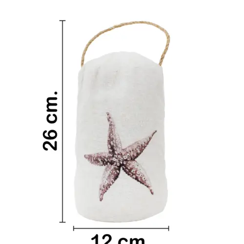 Soporte para puerta estampado estrella de mar de 12x12x26cm