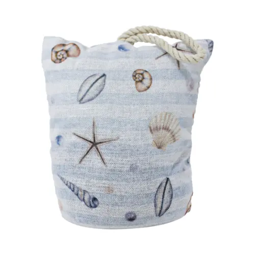Soporte para puerta estampado marino azul con blanco de 17x11x24cm