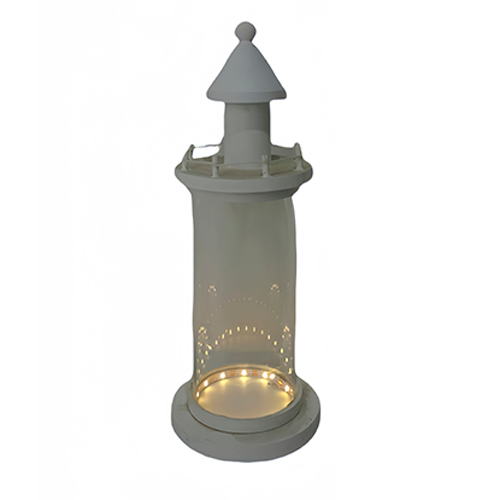 Faro con cristal con luz led de 10x10x31
