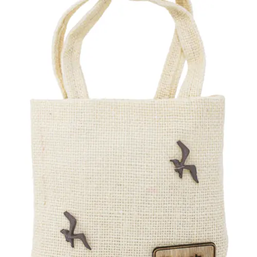 Bolsa de cañamo natural de 16.5x24x1cm
