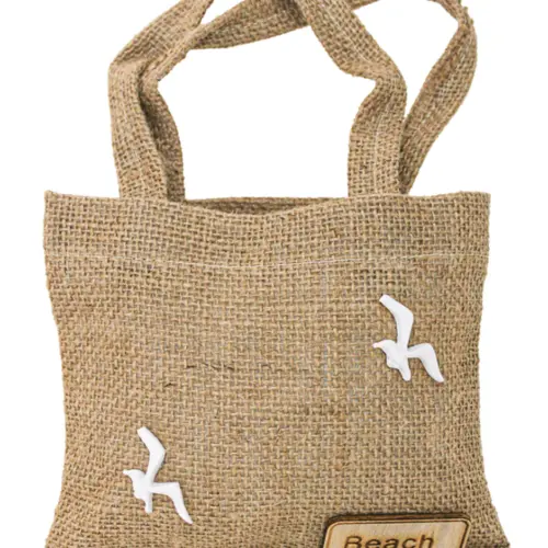 Bolsa de cañamo cafe de 16.5x24x1cm