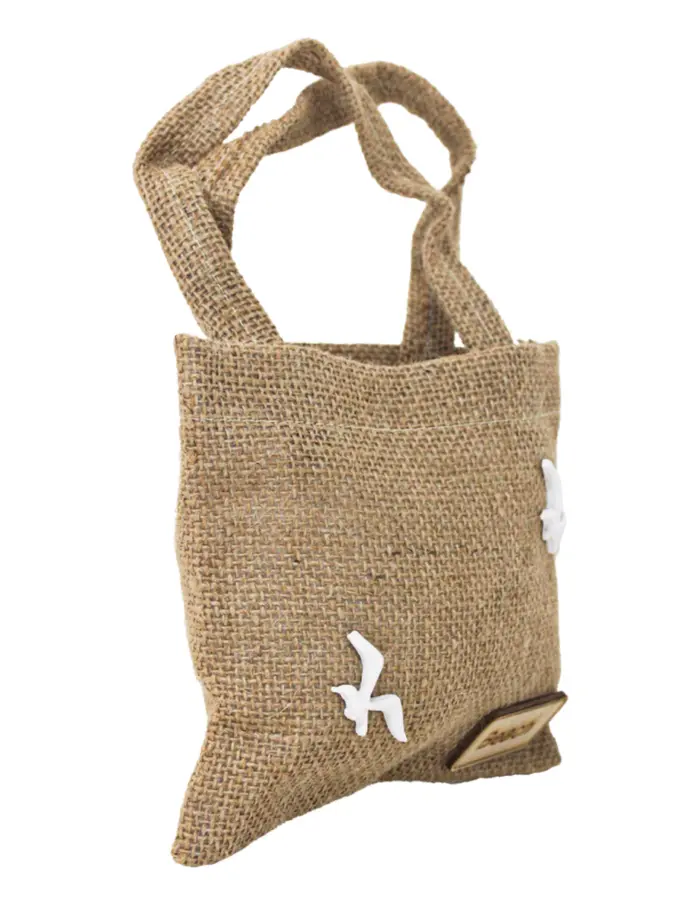 Bolsa de cañamo cafe de 16.5x24x1cm - Image 3