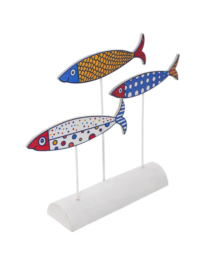 Peces de colores en base de madera de 28x19x6cm - Image 3