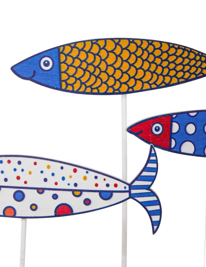 Peces de colores en base de madera de 28x19x6cm - Image 4