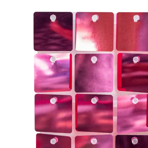 Adhesivo de pared de lentejuelas cuadradas rosa de 30x30cm