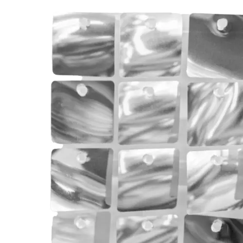 Adhesivo de pared de lentejuelas cuadradas plateadas de 30x30cm