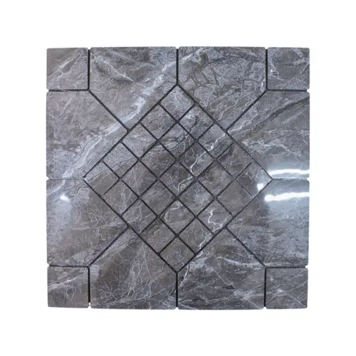 Adhesivo de pared diseño cuadros 3D negro gaspeado de 30x60cm