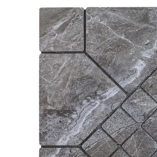 Adhesivo de pared diseño cuadros 3D negro gaspeado de 30x60cm