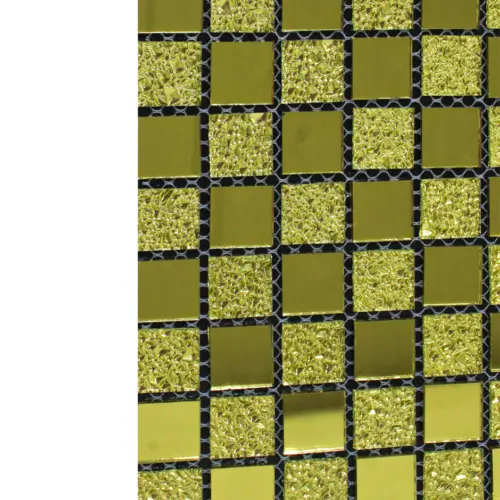 Adhesivo de pared diseño espejos dorado de 30x30x0.1cm