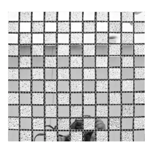 Adhesivo de pared diseño espejos plateado de 30x30x0.1cm