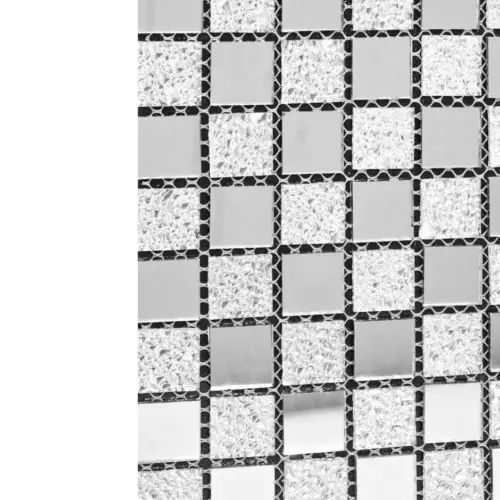 Adhesivo de pared diseño espejos plateado de 30x30x0.1cm