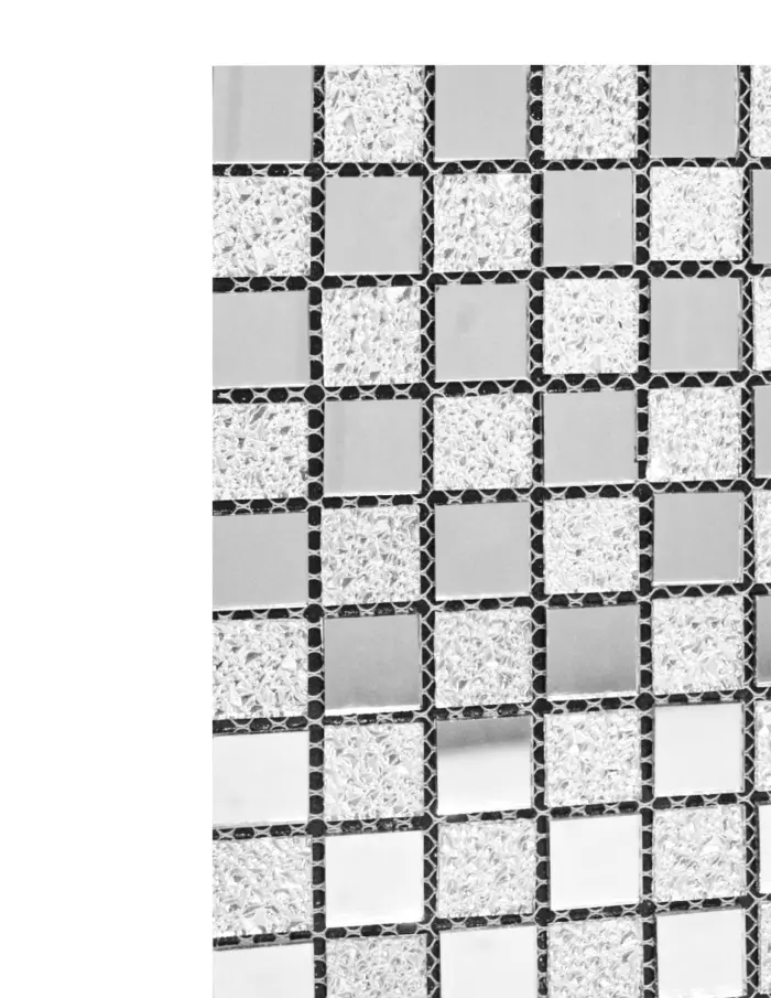Adhesivo de pared diseño espejos plateado de 30x30x0.1cm - Image 2