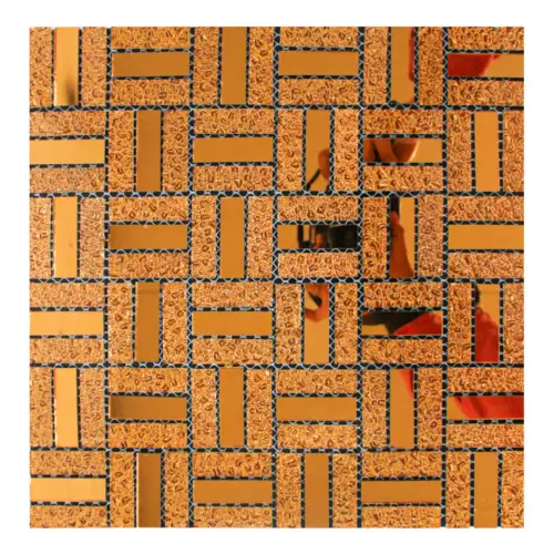 Adhesivo de pared diseño espejos cuadros cobre de 30x30x0.1cm