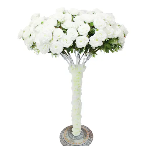Árbol artificial de 1.1 metros de rosas blancas