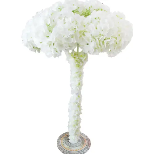 Árbol artificial de 1 metro de flores blancas