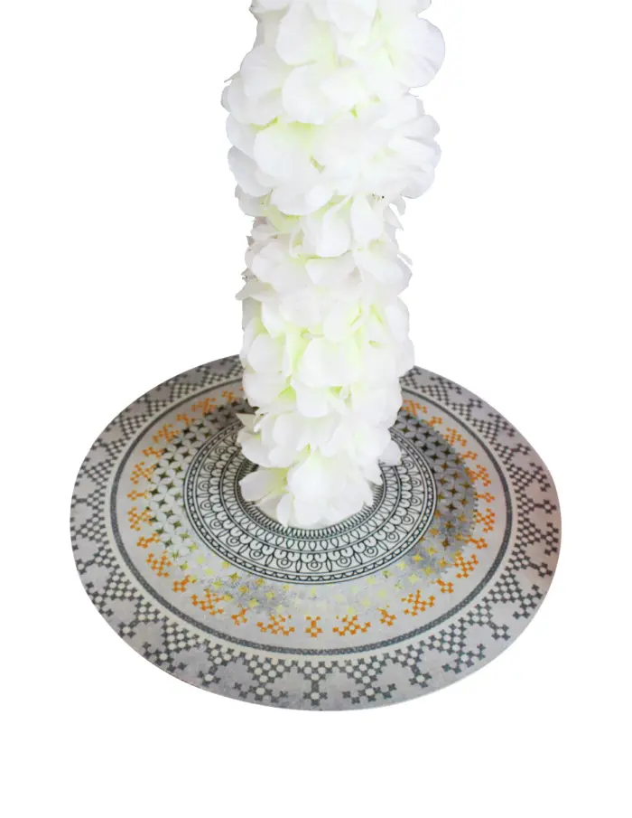 Árbol artificial de 1 metro de flores blancas - Image 2