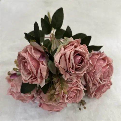 Ramo de rosas artificial rosa de  21x44x0.1cm