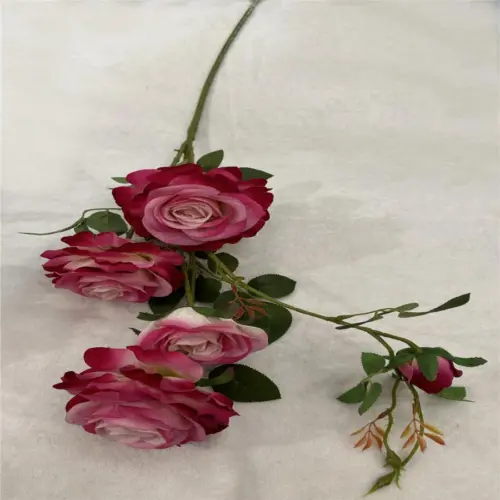 Vara de rosa artificial rosa de 20x120x0.1cm