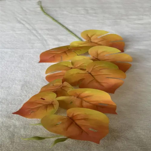 Vara artificial de hojas naranja de 18x100x0.1cm