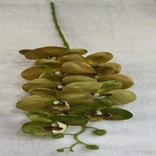 Vara de orquídea artificial verde de 15x91x0.1cm