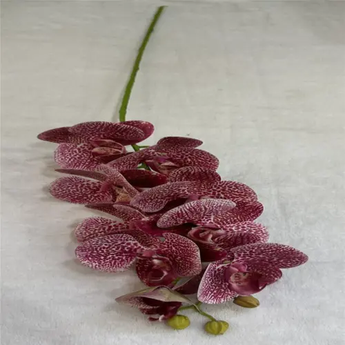 Vara de orquídea artificial rosa jaspeada de 16x97x0.1cm