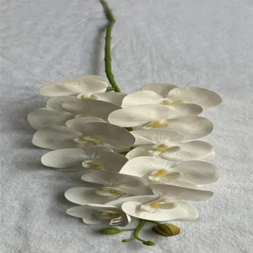 Vara de orquídea artificial blanca de 15x98x0.1cm