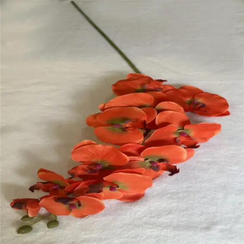 Vara de orquídea artificial naranja de 19x107x0.1cm
