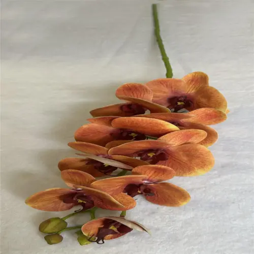 Vara de orquídea artificial naranja de 16x97x0.1cm