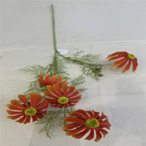 Vara artificial de margaritas naranja de 18x86x0.1cm