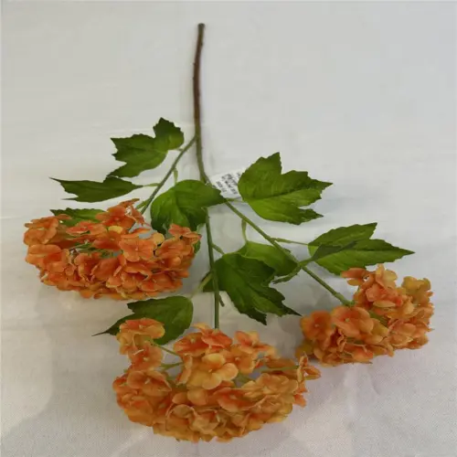 Ramo artificial de hortensias naranjas de 20x67x0.1cm
