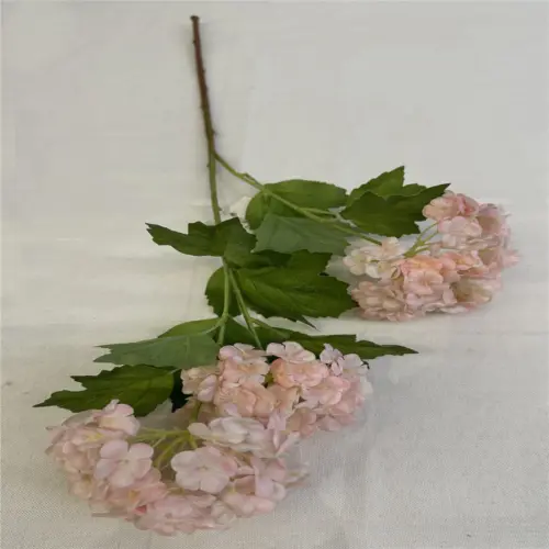 Ramo artificial de hortensias rosas de 20x67x0.1cm