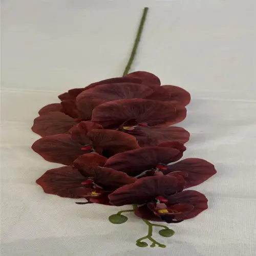 Vara de orquidea artificial roja de 10x11x96cm