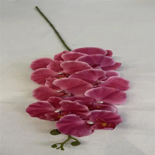 Vara de orquidea artificial rosa de 10x11x96cm