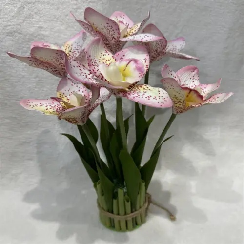 Ramo de orquídeas artificial rosa de 14x40x0.1cm