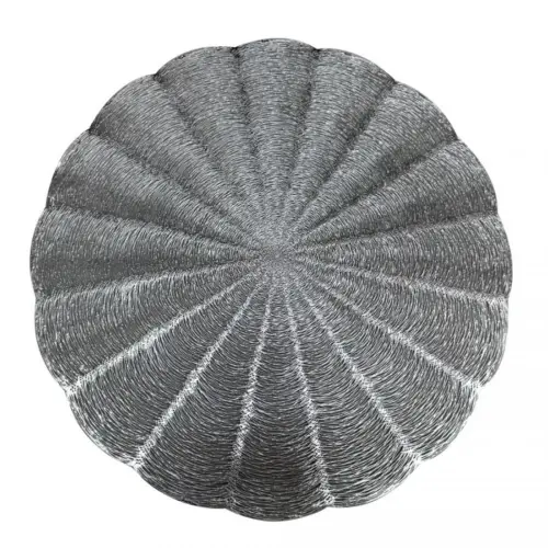Mantel individual de plastico plateado diseño telaraña de 38cm38x0.1×0.1cm