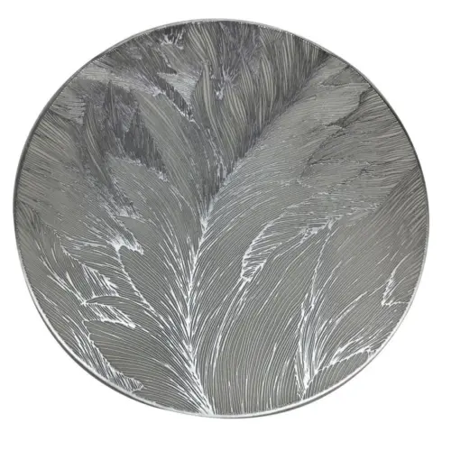 Mantel individual de plastico plateado diseño plumas de 38cm38x0.1×0.1cm