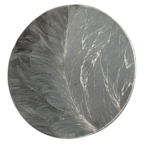 Mantel individual de plastico dorado diseño plumas de 38cm38x0.1×0.1cm